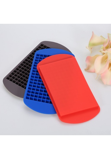 Yuntech01 Yemek Kalitesi Silikon Buzluk, 160 Küçük Izgara, Hızlı Dondurma, Blender Uyumlu, Çocuk Dostu Kahverengi Buz Formu Çok Renkli