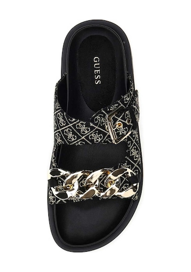 Black Platino Kadın Guess Footwear Dress Kadın Sandalet FL6FATFAL
