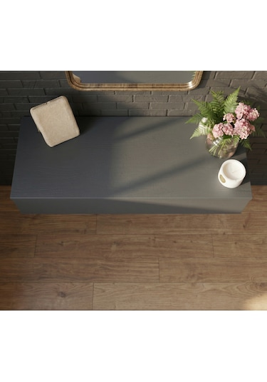 Mdf Makyaj Masası Ve Dresuar 80x30 Cm Çekmeceli Modern Tasarım Antrasit