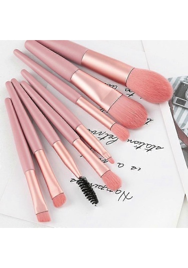 8 Parça Makyaj Fırçası Seti Makyaj Fırçası Seti Seyahat Makyaj Fırçası Çantası Makyaj Fırçaları