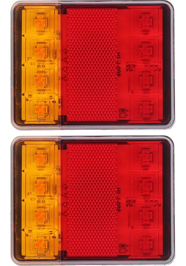 Moveevo 12v 8led Fren-sinyal-uyarı Işığı, Tamir Gerektirmeden Monte Edilebilir, Trailer-karavan-ute-kamper-atv İçin Dayanıklı Plastik 2 Adet