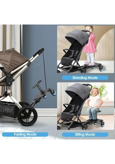Evrensel Pram Basamak Plakası Adaptörü 2. Çocuk Bebek Scooter