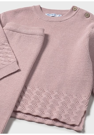 Mayoral Pembe Kız Bebek Triko Takım 2592 Pembe