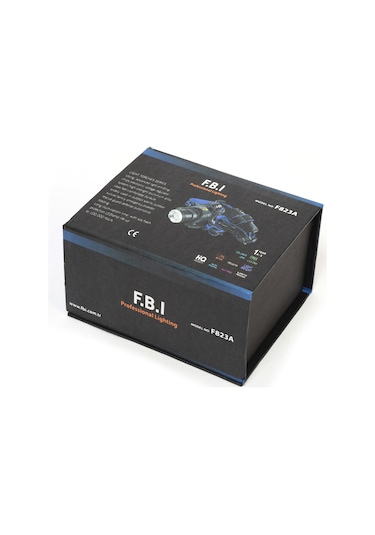 F.B.i F-823a Su Geçirmez Şarjlı Zoomlu Kafa Lambası Siyah