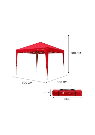 Freecamp Sevilla And1024 300x300cm Polyester Otomatik Tente-kırmızı Kırmızı