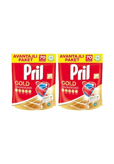 Pril Gold Bulaşık Makinesi Deterjanı 2 x 70 Tablet