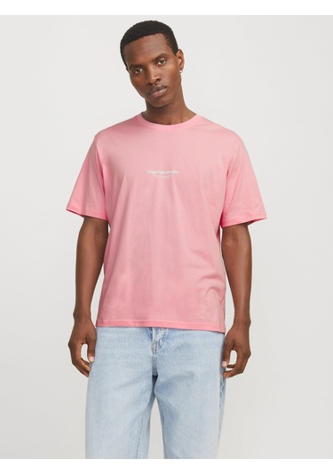 Jack&jones Orıgınals Jorvesterbro Tee Ss Crew Neck Erkek T-shirt Pink
