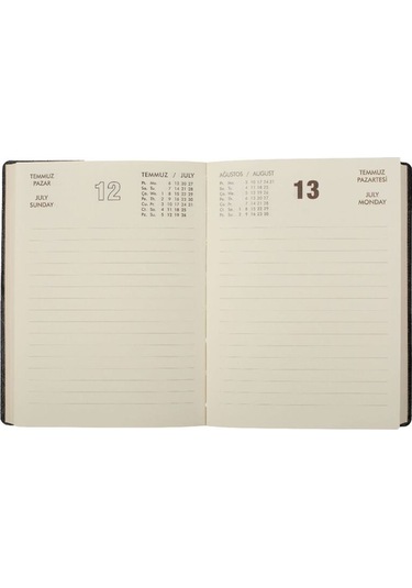 Ece Ajandası Yeni Marmaris 2026 Turkuaz - Günlük Çizgili 12x16 Turkuaz
