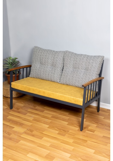 Bahçe Minderi İç Ve Dış Mekan Minderi Özel Ölçü 50x120x8cm Sarı