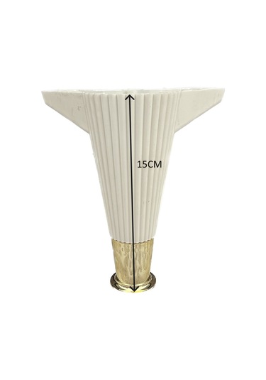 Homdep Beyaz Çizgili Plastik Ayak Kanepe Koltuk Baza Mobilya Ayağı 15cm Beyaz