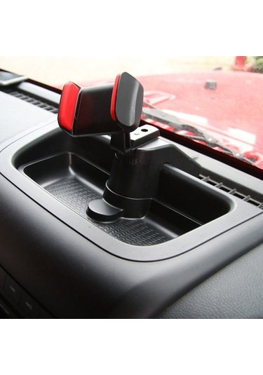 Moly Jeep Wrangler Jk 2012-2017 İçin Abs Siyah Konsol Depolama Kutusu Telefon Tutucu Szzt04365 Siyah