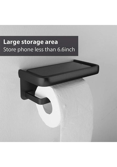 Duvara Monte Tuvalet Kağıdı Rulo Tutucu Tepsi Uzay Ile Alüminyum Tek Rulo Doku Tutucu Mutfak Banyo Aksesuarları Kağıt Tutucular 16.5 x 12.2 x 11.2 CM