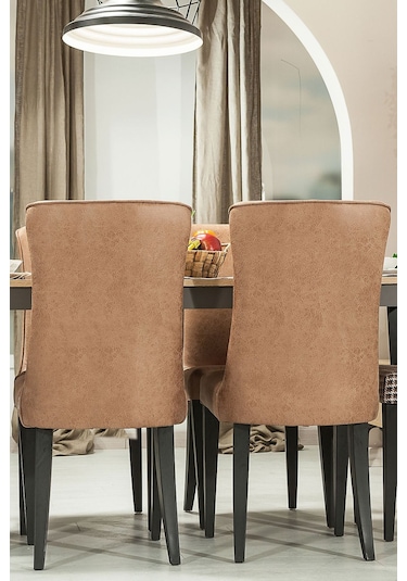 Modalife Milano Salon Yemek Mutfak Sandalyesi Krem