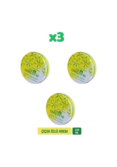 Cire Aseptine Çiçek Özlü Klasik Teneke Kutu Krem 3 x 150 ML