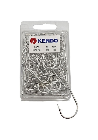 Kendo 8079 Abardeen Tin 3/0 100 Adet Halkalı Olta İğnesi