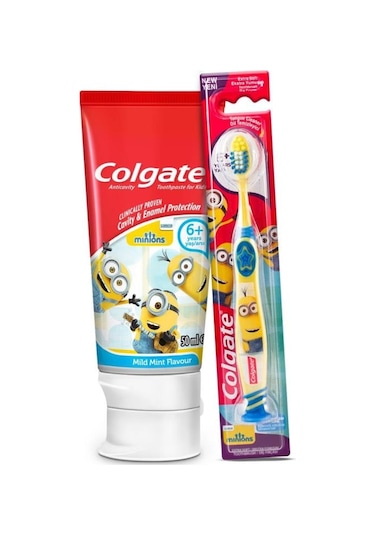 Colgate Minions 6+ Yaş Çocuk Diş Macunu 50 ML + Diş Fırçası