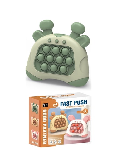 Mini Oyun Konsollarınu Hızla İtin Rodent Pioneer Köstebek Vurma Oyuncak Yapboz Dekompresyon İngilizce Versiyon Yeşil