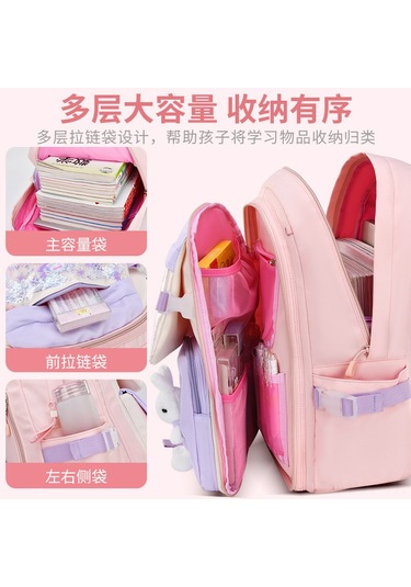 Monyee Kızlar İçin Şık Ve Su Geçirmez Sırt Çantası - Büyük Kapasiteli Okul Çantası Mor