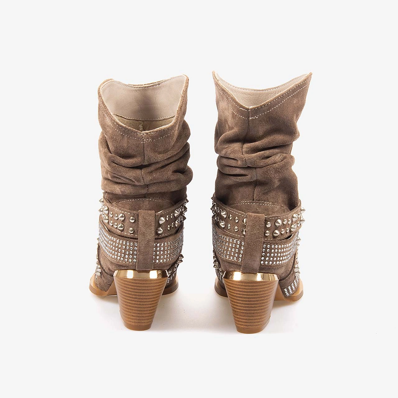 Kemal Tanca Hakiki Deri Süet Kadın Western Bot 26-103152k Bizonte Süet