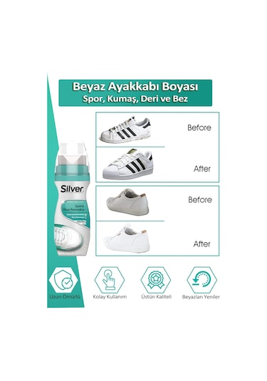 Ayakkabı Kırışıklık Önleyici Koruyucu M + Ayakkabı Deodorantı Beyaz Ayakkabı Boyası Bağcık 4'lü Set