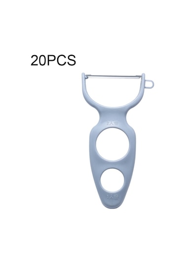 20 Adet Yaratıcı Paslanmaz Çelik Kazıma Soyma Çok Fonksiyonlu Sebze Ve Meyve Soyucu Blue , Size:20 Pcs Fruit Peeler Blue Sarı
