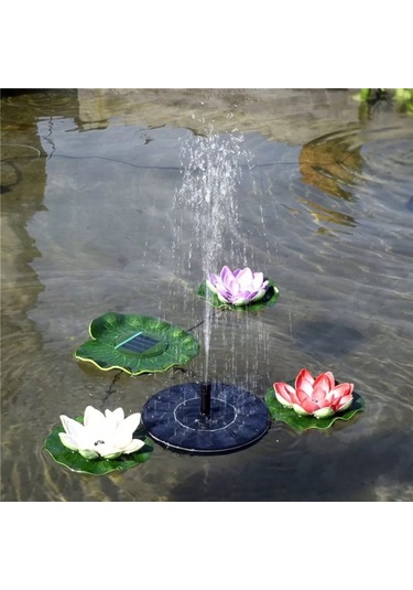 Bahçe Otomatik Güneş Yüzen Çeşme Şelalesi Siyah , Boyut:güneş Şelalesi