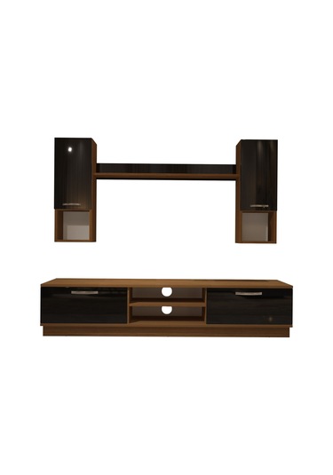 Decoraktiv Eko 5dab Slm Dvd Tv Ünitesi Tv Sehpası Ceviz - Siyah