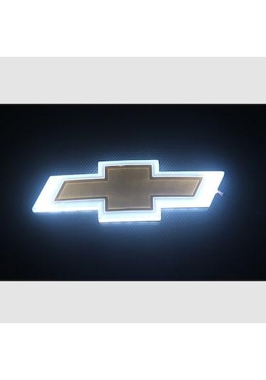 Geeroyoo Chevrolet Işıklı Standart Cruze Araba Logosu Işığı Arka Standart Soğuk Işık Işıklı Araba Logosu Işığı 4d Araba Logosu Işığı Beyaz 17 5.5cm
