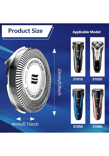 Philips Elektrikli Tıraş Makinesi Sh30 Sh50 S500 S5000 S5050 İle Uyumlu 6 Adet Sh50 Yedek Tıraş Başlığı, Orijinal Olmayan Erkek Elektrikli Tıraş Başlıkları