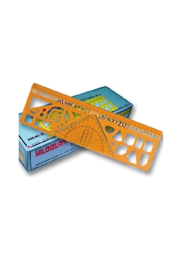 Yıldızlar 029 Dereceli Gönye+ Harf Şablonu 30 CM