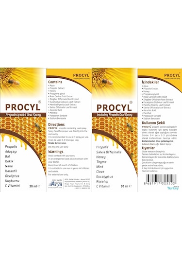 Procyl Propolis İçerikli Oral Sprey 30ml