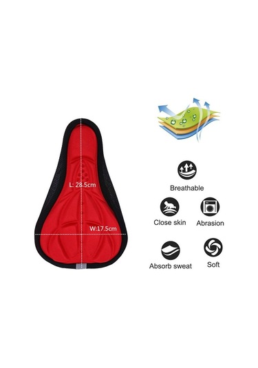 Fochsia Siyah Stil Dağ Bisikleti 3d Sele Kılıfı Kalın Nefes Alabilir Süper Yumuşak Bisiklet Ko Altın