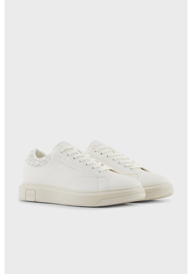 Armani Exchange Erkek Ayakkabı Xm001964 Af19403 M0017 Beyaz-siyah Beyaz-siyah