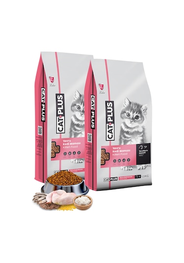 CatPlus Tavuklu ve Hamsili Yavru Kedi Maması 2 x 1500 G
