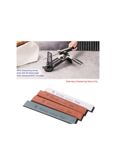Xindoker 4 Parça Çeşitli Tane Boyutlu Bıçak Ve Makas Bileme Taşı Seti - Korund Malzeme