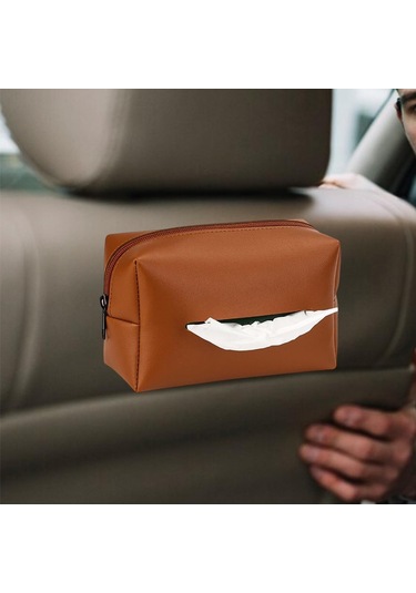 Suntek Doku Tutucu Güneşlik Araç Arka Koltuk Kahverengi