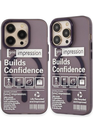 Apple, Uyumlu iPhone 14 Pro Kılıf Apollo Magneticsafe Desenli Kapak - Apollo Mor - 6