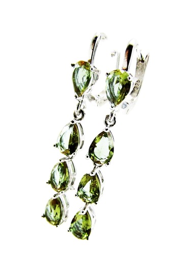 Gümüş Damla Zultanit Taşlı Kadın Küpesi