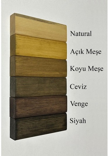 2 Katlı Doğal Ahşap Çok Amaclı Masif Kahve Standı Koyu Meşe Meşe