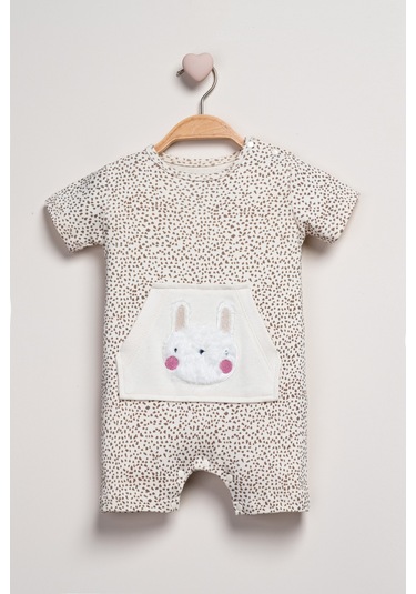Baby Fou Kız Bebek Kısa Tulum Ekru