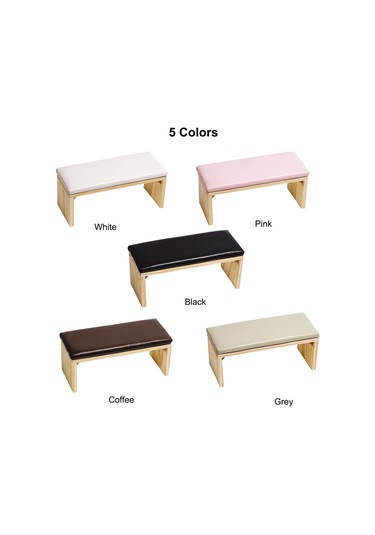 Yunboo Beyaz Ahşap Manikür El Yastığı - Profesyonel Tırnak Bakımı İçin