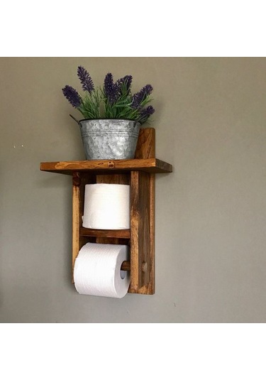 Halevia Ahşap Tuvalet Kağıtlığı.
