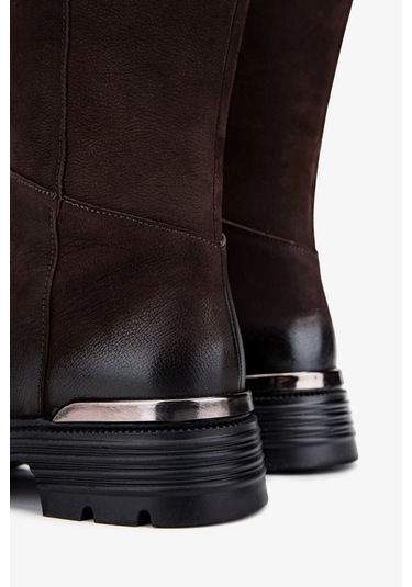 Valmenti Kadın Hakiki Deri Kahverengi Nubuk Casual Çizme 322 2353521 Bn Czm Sk24-25 Kahve Nbk Kahverengi