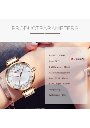 Leezsing Şık Kadın Kol Saati - 3atm Su Geçirmez, Paslanmaz Çelik Bileklik Ve Mineral Cam Çok Renkli