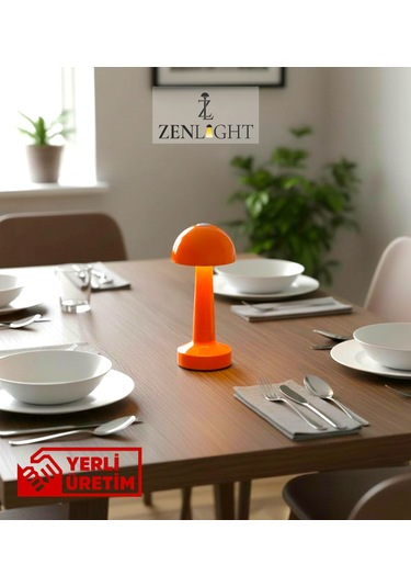 Zenlight Mantar Masa Lambası Turuncu