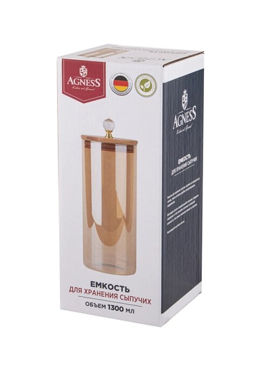 Agness 1300 Ml Cam Kavanoz Kapaklı Kuru Gıdalar İç 151480641