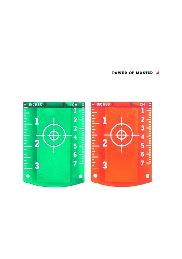 Xindoker 2 Adet Yeşil Manyetik Hedef Levha - İki Birim Ölçekli, Yüksek Görünürlük, Abs Malzeme, İçin Leveller Ve Ölçüm Aletleri