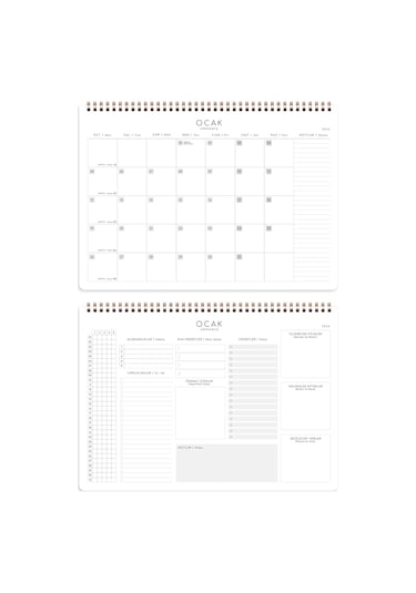 2026 Masaüstü Planlayıcı Takvim 24x34 Cm - Lacivert