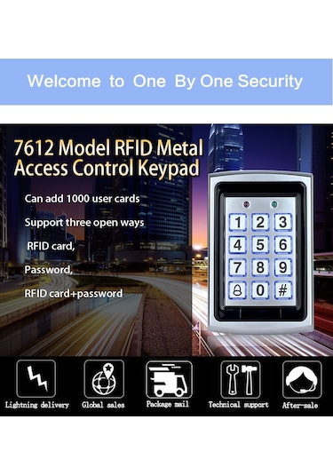 Sonex Rfid 125 Khz Metal Işıklı Şifreli Ve Kartlı Kapı Açma Sistemi