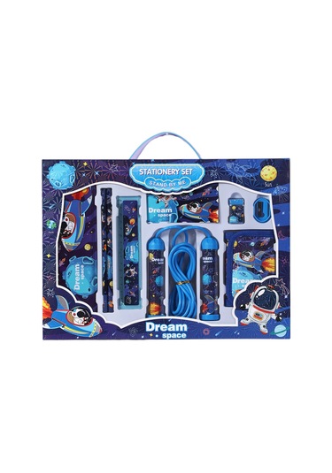 Getfit Çocuk Hediye Karikatür Kırtasiye Seti Hediye Kutusu Öğrenci Tatil Hediyesi Dark Blue